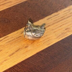 Sterling Silver Chicken Hen Pet Bird Farm Animal Bead f/ European Charm Bracelet